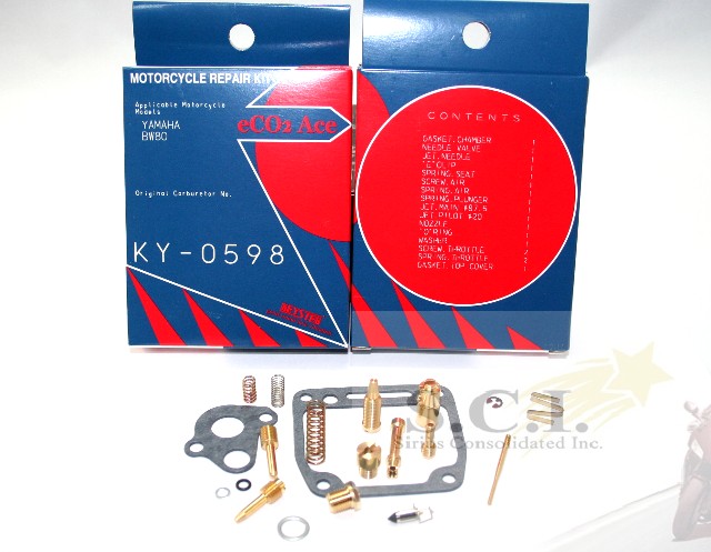 YAMAHA BW80 BIG WHEEL KEYSTER CARBURETOR REBUILD REPAIR KIT 1986 - 1990