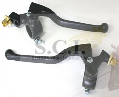 DOG LEVER LEVER SET WITH PERCHES BRAKE AND CLUTCH with 10mm mirror mounts