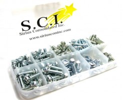 PAN HEAD SCREW SET - WITH CAPTIVE LOCK WASHERS