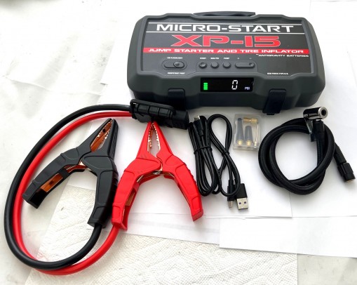 XP-15 Micro-Start BOOSTER AND TIRE INFLATOR AND LARGE FLASH LIGHT